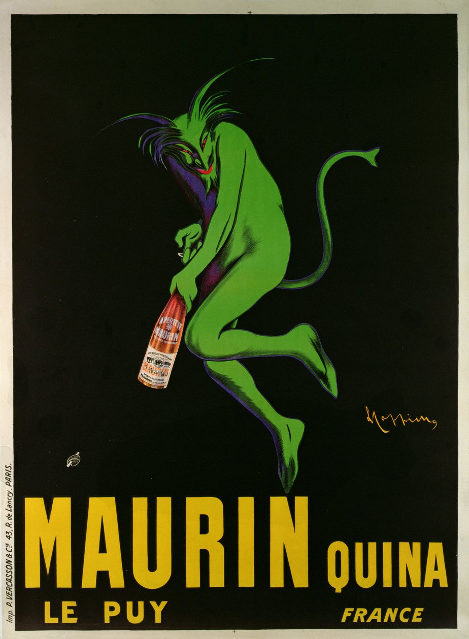 Cartaz publicitário &39;Maurin Quina&39;, Le Puy, França de Leonetto Cappiello