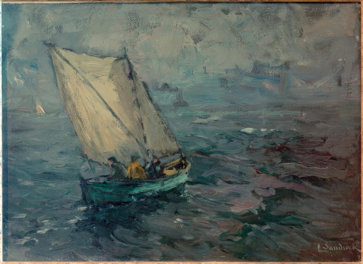 Pescador com vela sprit de Leonhard Sandrock