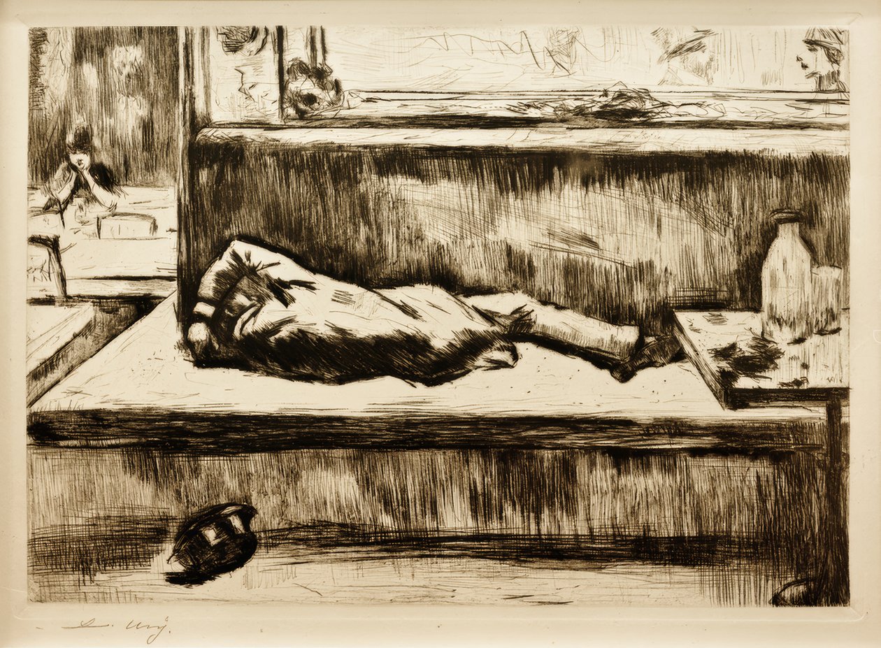 O bebedor de absinto, Paris de Lesser Ury