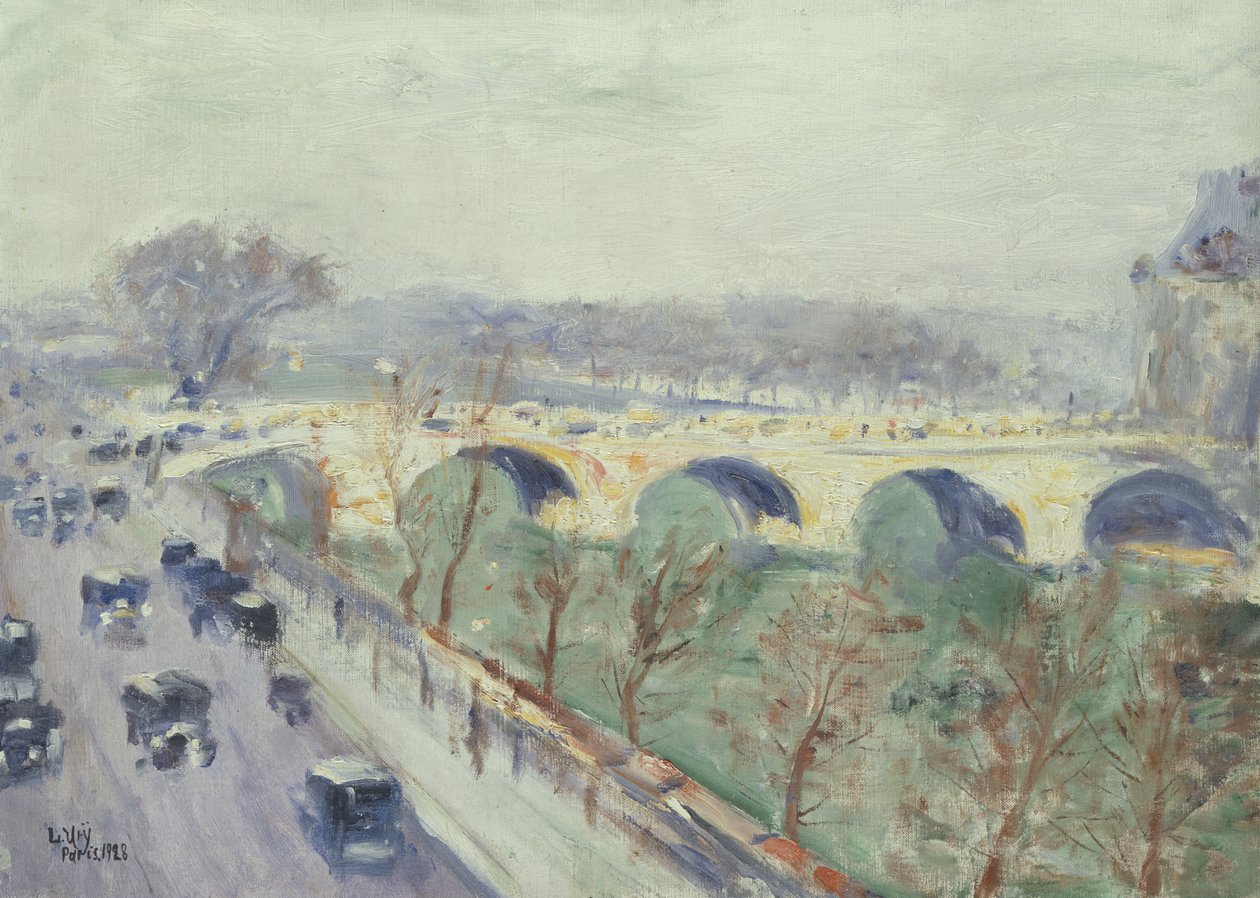 A Pont Royal em Paris, 1928 de Lesser Ury