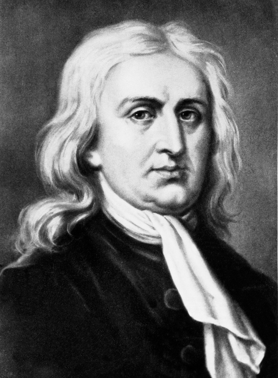 Sir Isaac Newton (foto a p/b) de Unbekannt Unbekannt