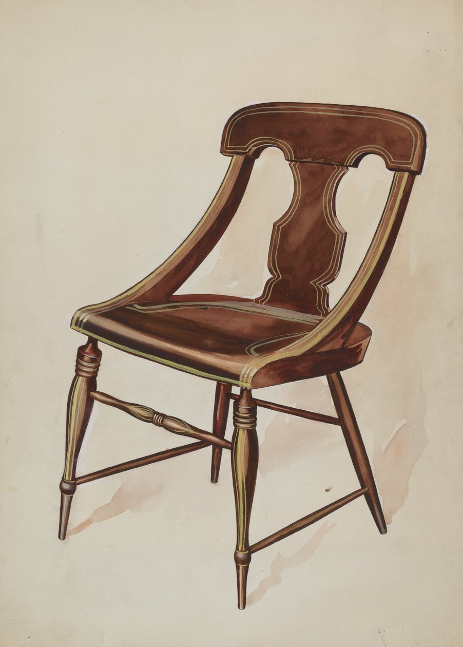 Cadeira pintada, c. 1937. de Lillian Causey