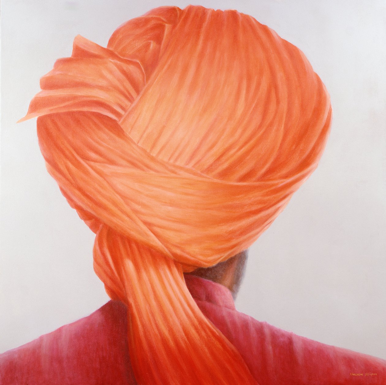Turbante de açafrão de Lincoln Seligman