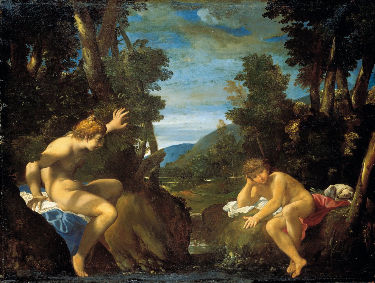 Salmacis e Hermafrodito de Lodovico Carracci