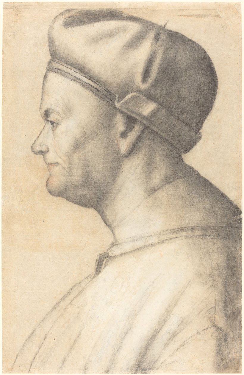 Perfil de um homem de Lombard 16th Century