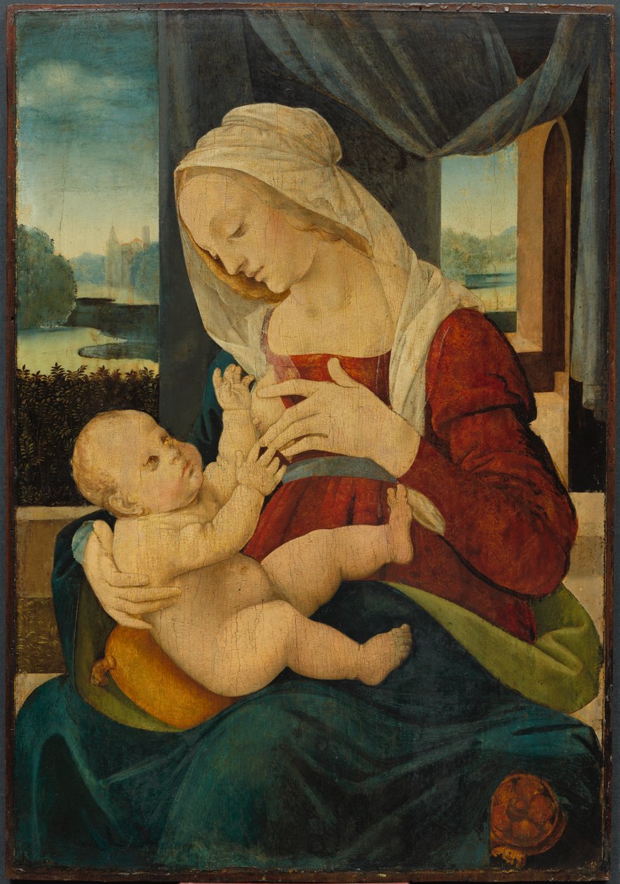 Virgem e Criança, 1400. de Lorenzo di Credi