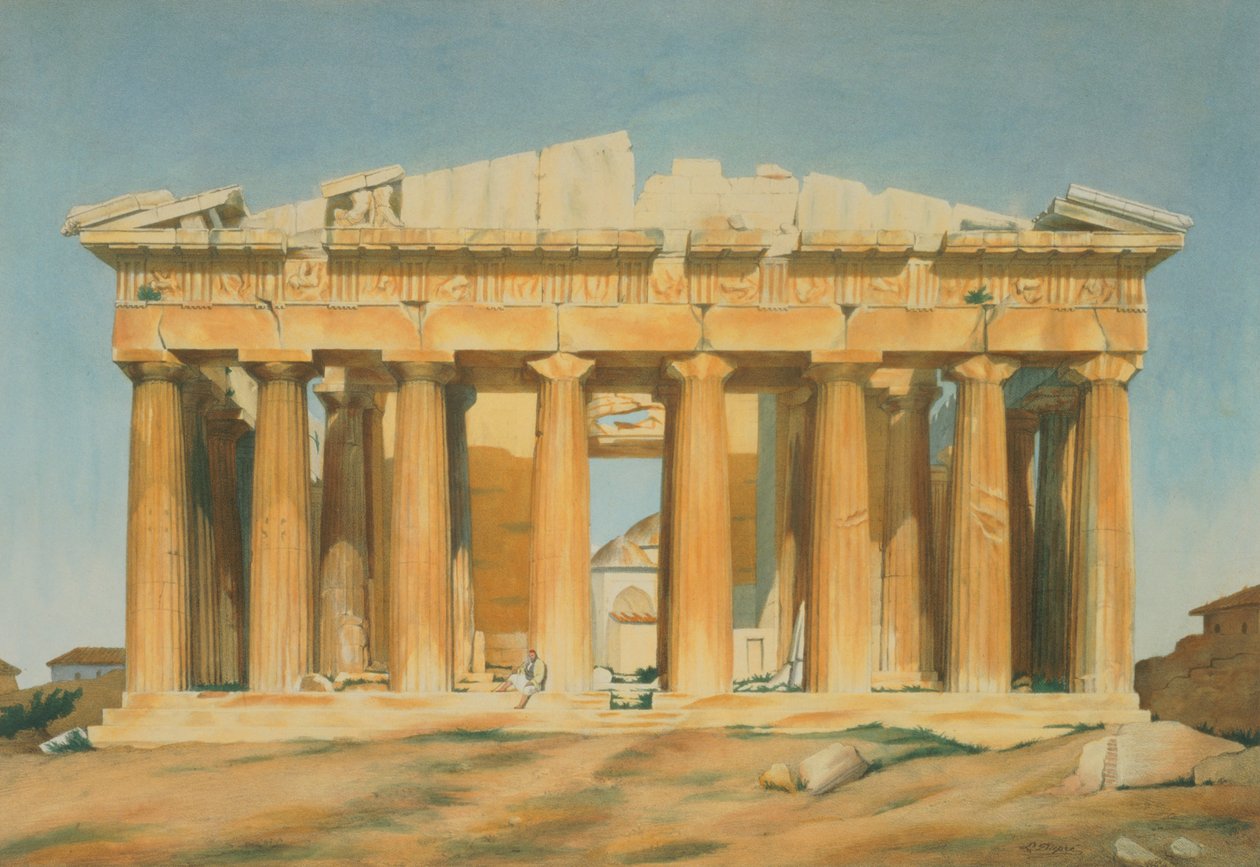 O Parthenon, Atenas, 1810-37 de Louis Dupré