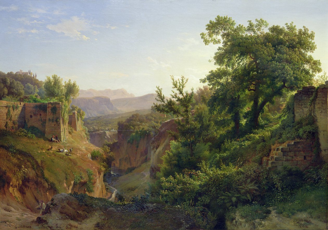 Um vale perto de Sorrento, 1854 de Louis Gurlitt