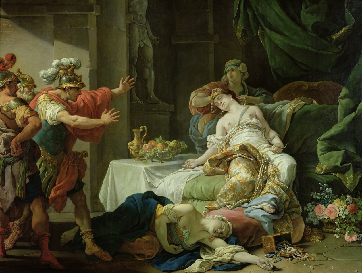 A morte de Cleópatra, 1755 de Louis Jean François Lagrenée