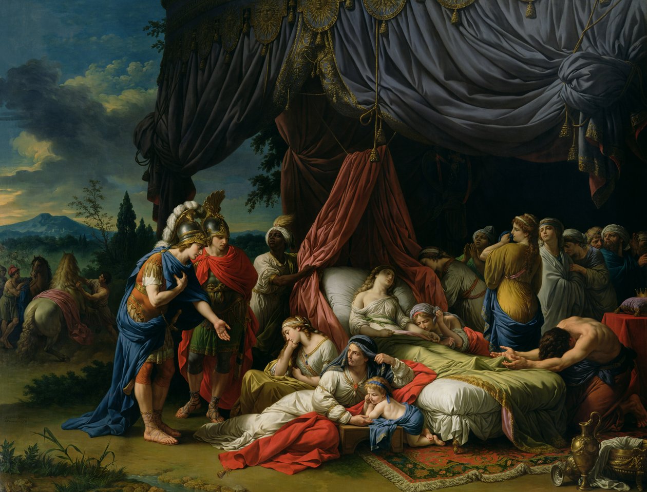 A morte da esposa de Dario III (399-330 aC) 1785 de Louis Jean François Lagrenée