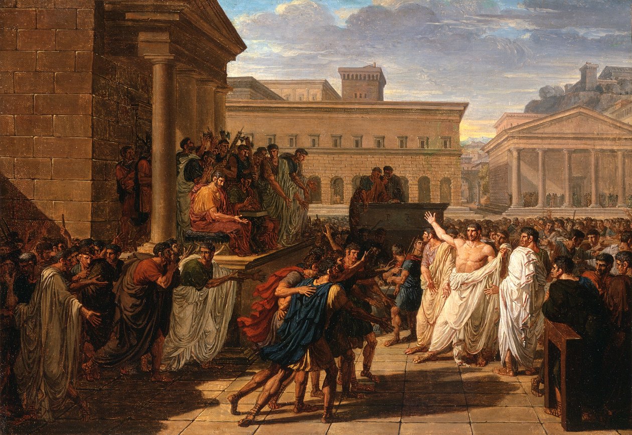 Bruto ouvindo os embaixadores de Tarquins, c.1815 de Louis Lafitte