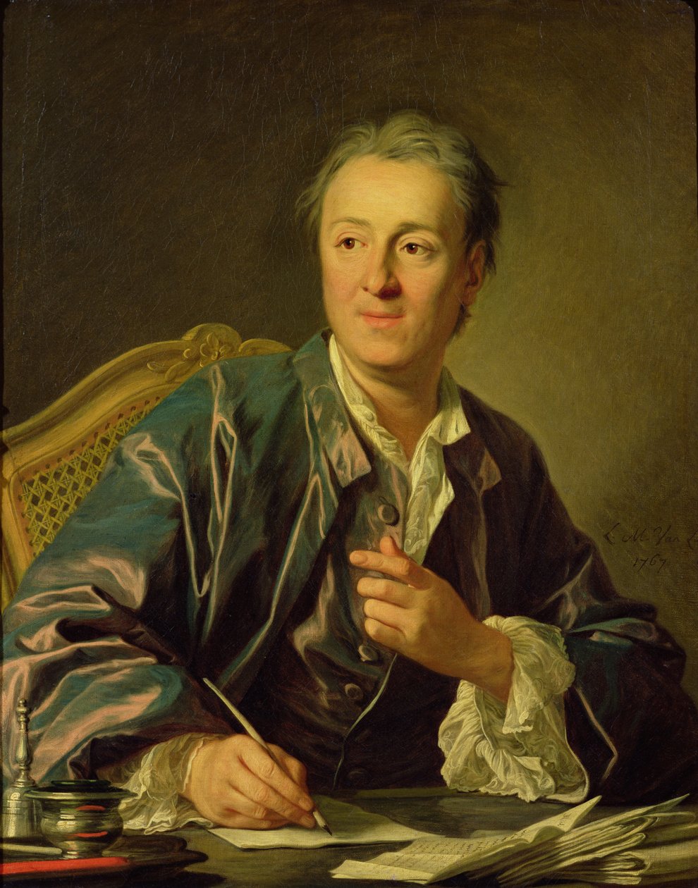 Retrato de Denis Diderot (1713-84) 1767 de Louis Michel van Loo