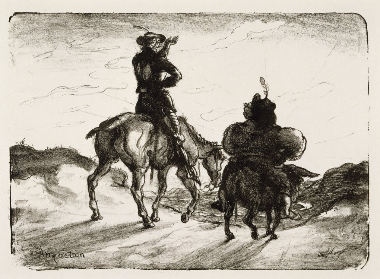Dom Quixote e Sancho Panza de Louis Anquetin