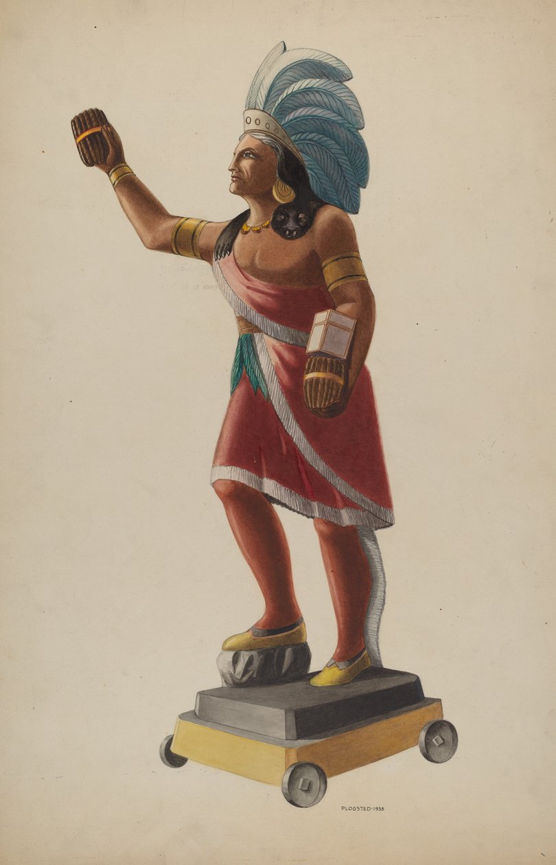 Cigar Store Indian, 1938. de Louis Plogsted