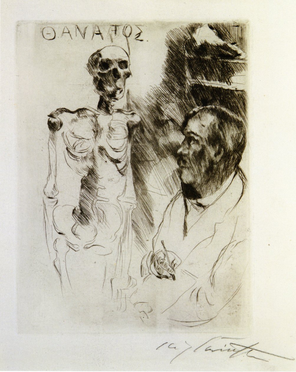 O artista e a morte em de Lovis Corinth