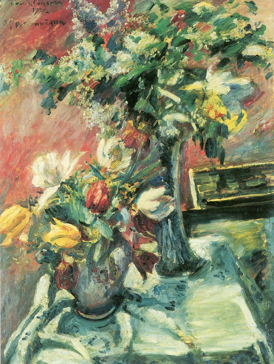Lilás e tulipas de Lovis Corinth