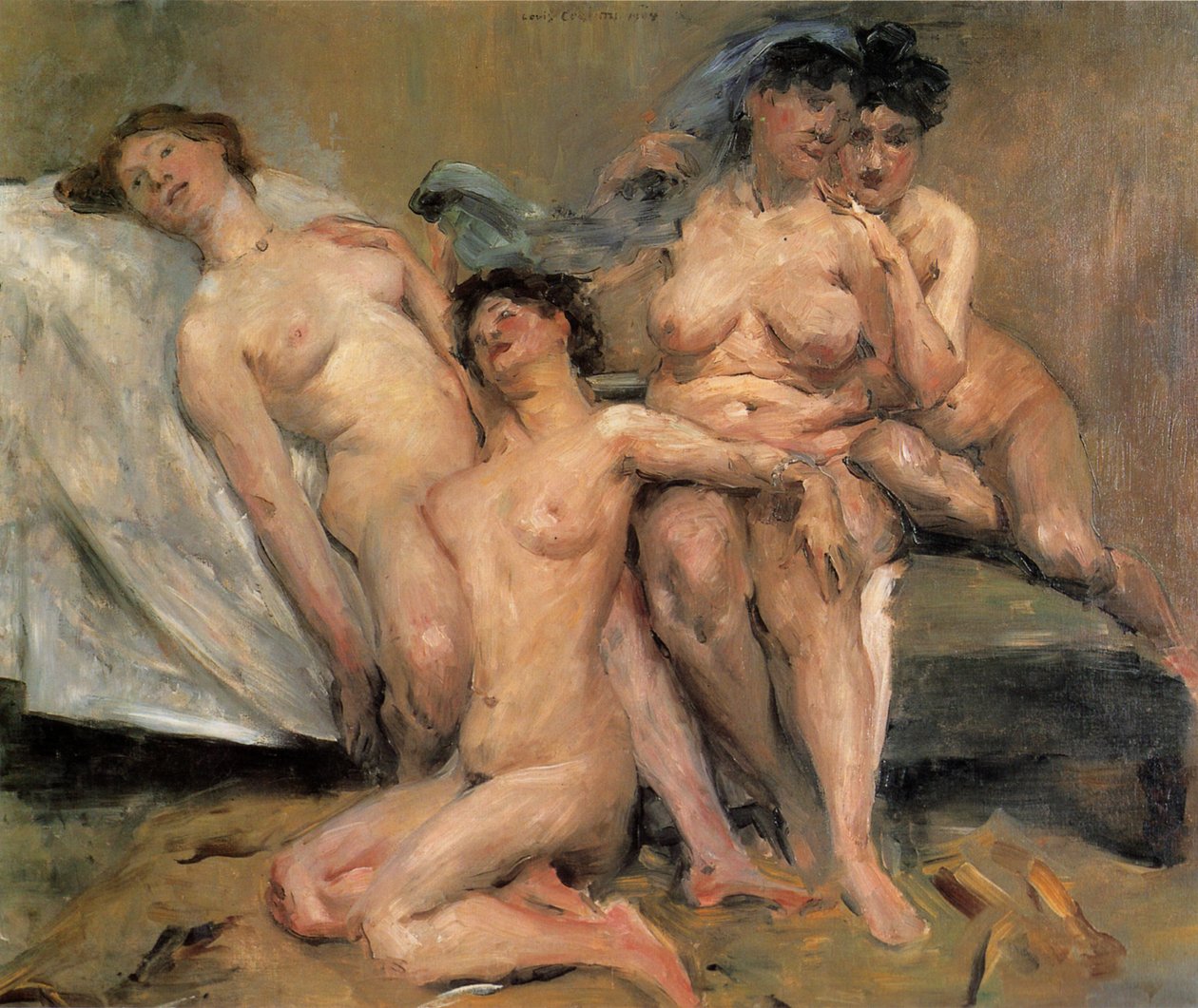 Grupo de mulheres de namoradas de Lovis Corinth