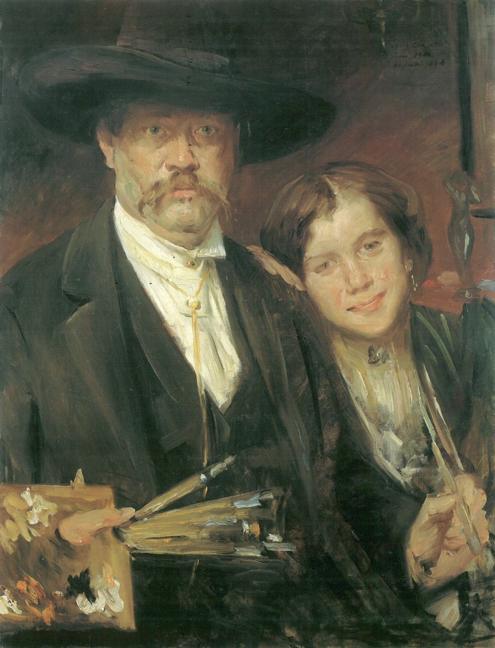 Auto-retrato com modelo de Lovis Corinth