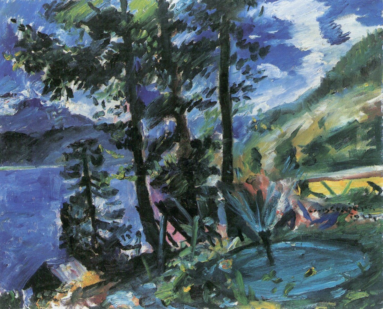 Walchensee com fontes de Lovis Corinth