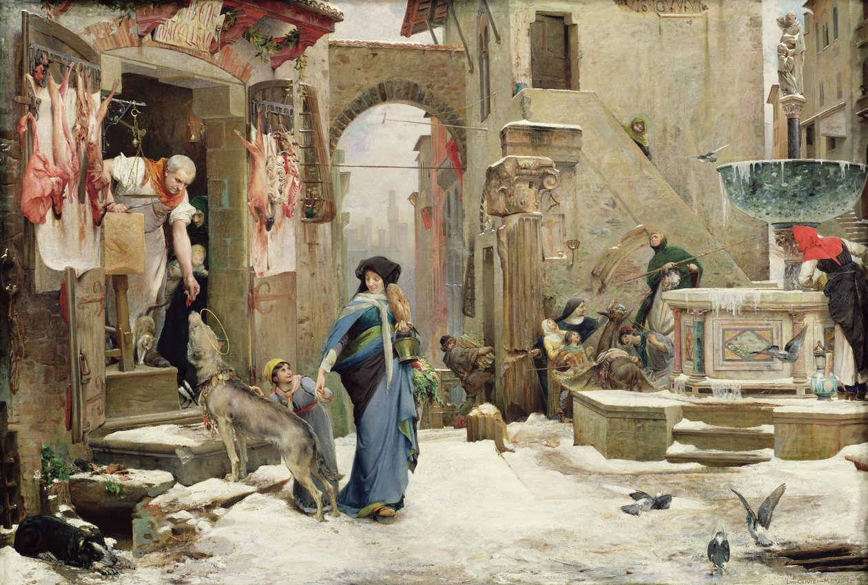 O lobo de Gubbio, 1877 de Luc Oliver Merson