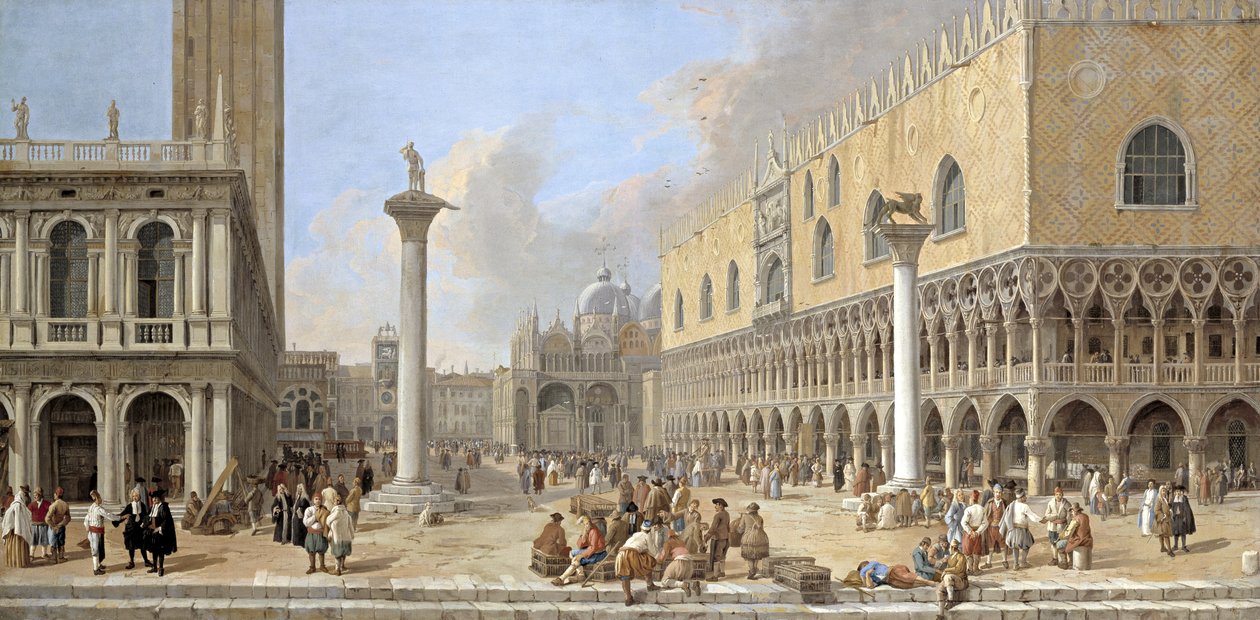 A Piazzetta em Veneza de Luca Carlevaris