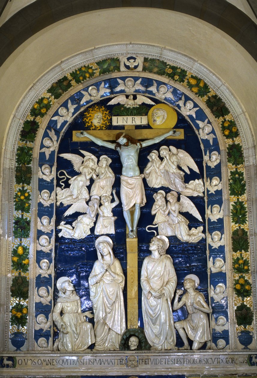 Crucificação (azulejos) de Luca Della Robbia