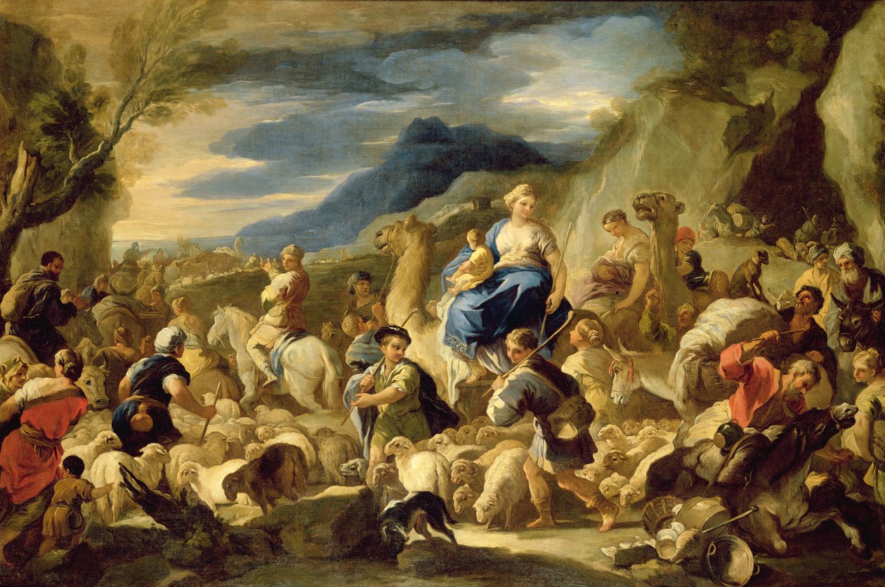 Jornada de Jacobs até Canaã de Luca Giordano