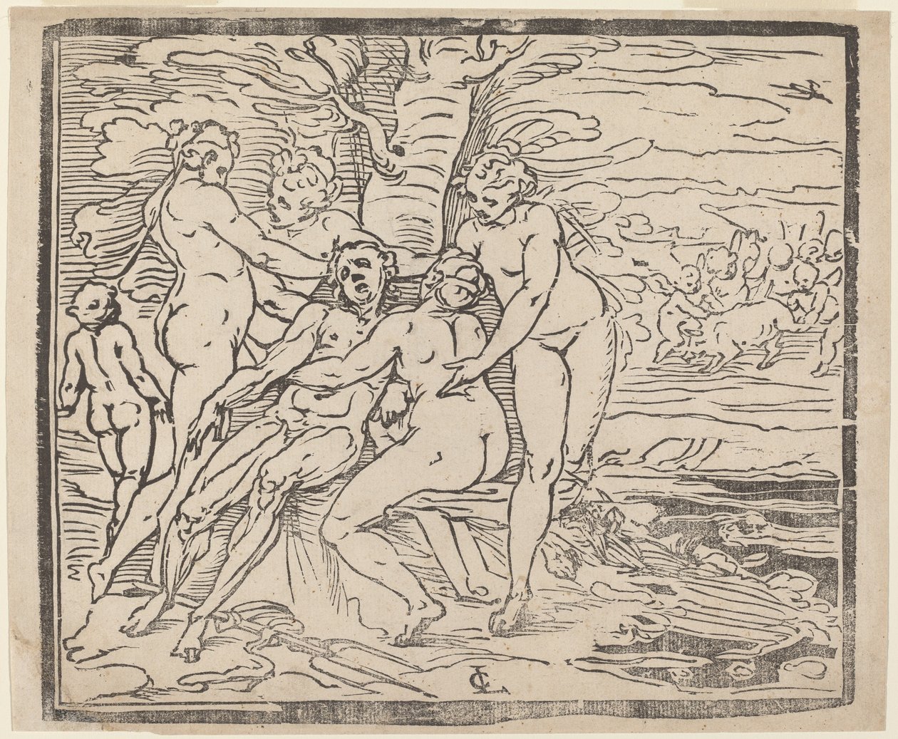 Morte de Adônis de Luca Cambiaso
