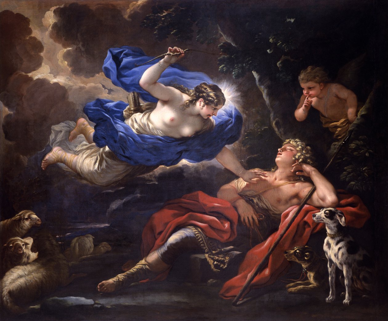 Diana e Endymion, ca 1675-1680. de Luca Giordano