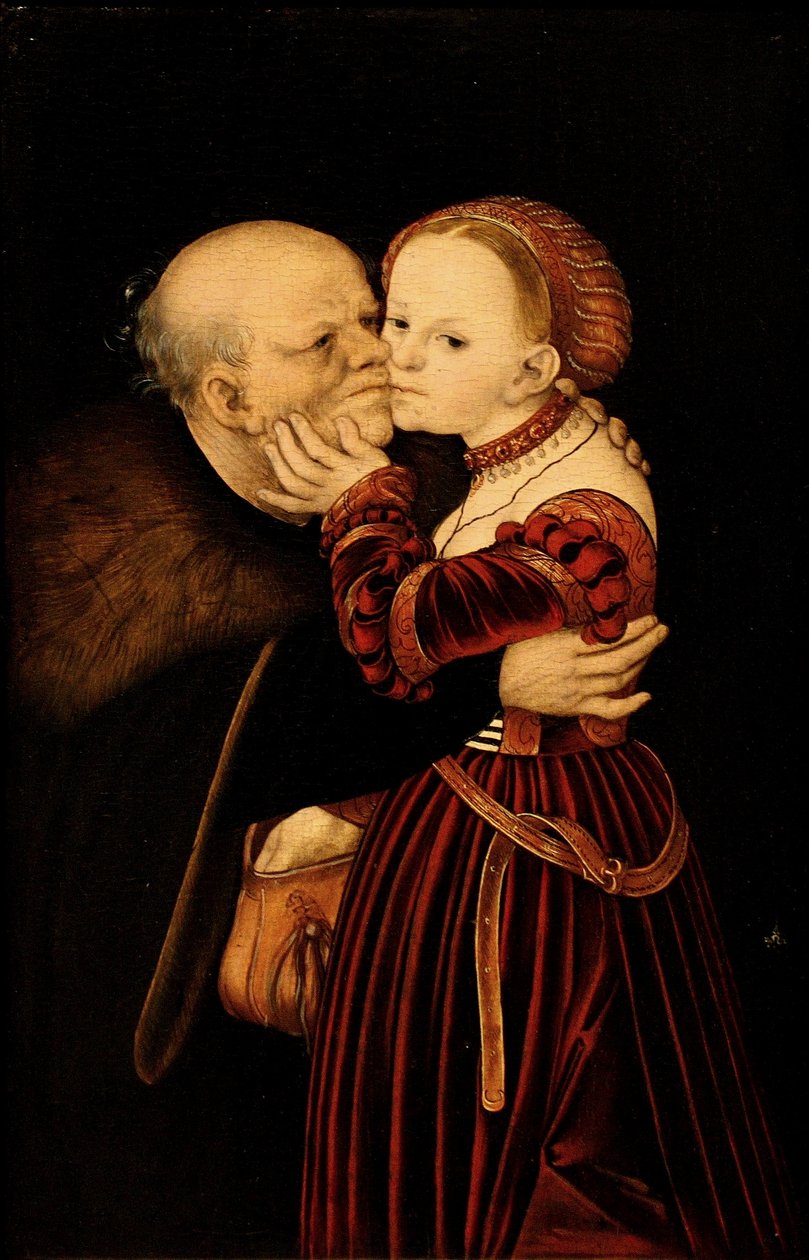 O velho idiota de Lucas Cranach the Elder