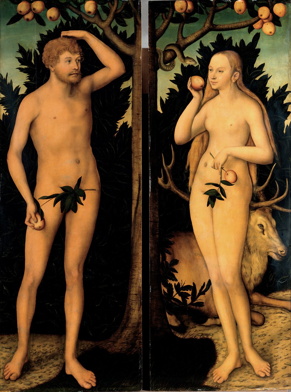 Adão e Eva de Lucas Cranach the Younger