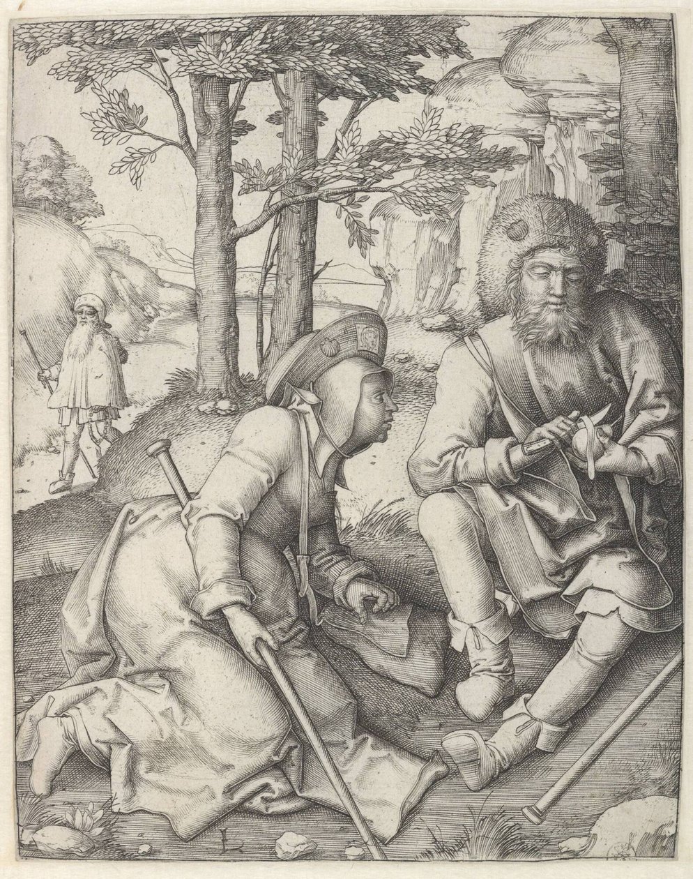 Peregrinos em Repouso de Lucas van Leyden