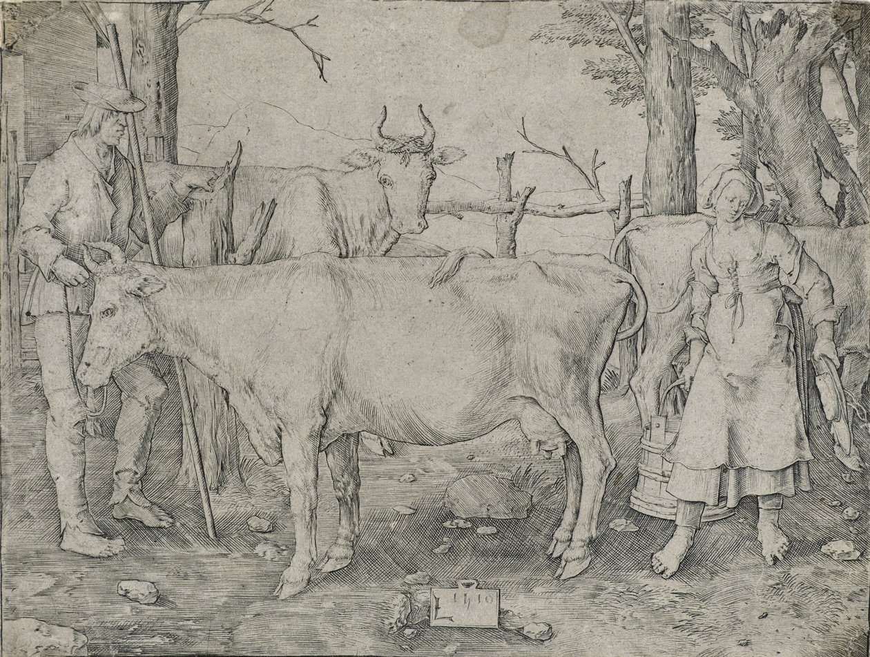 A leiteira, 1510 de Lucas van Leyden