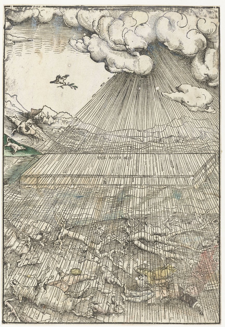 O dilúvio e a arca de Noé de Lucas Cranach