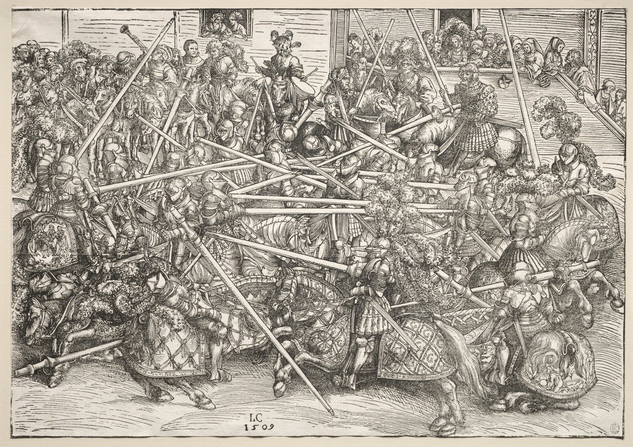 O torneio com lanças de Lucas Cranach