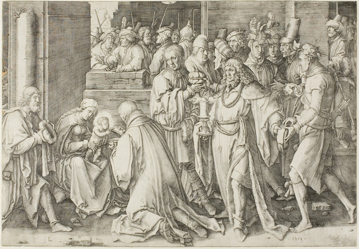 A adoração dos magos de Lucas van Leyden