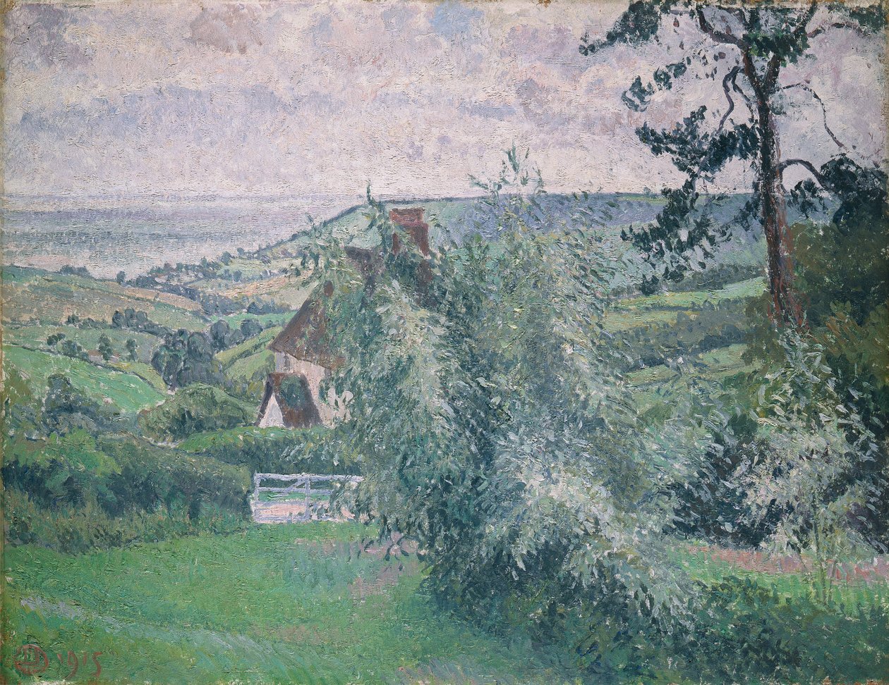 Willows, Fishpond, Dorset de Lucien Pissarro