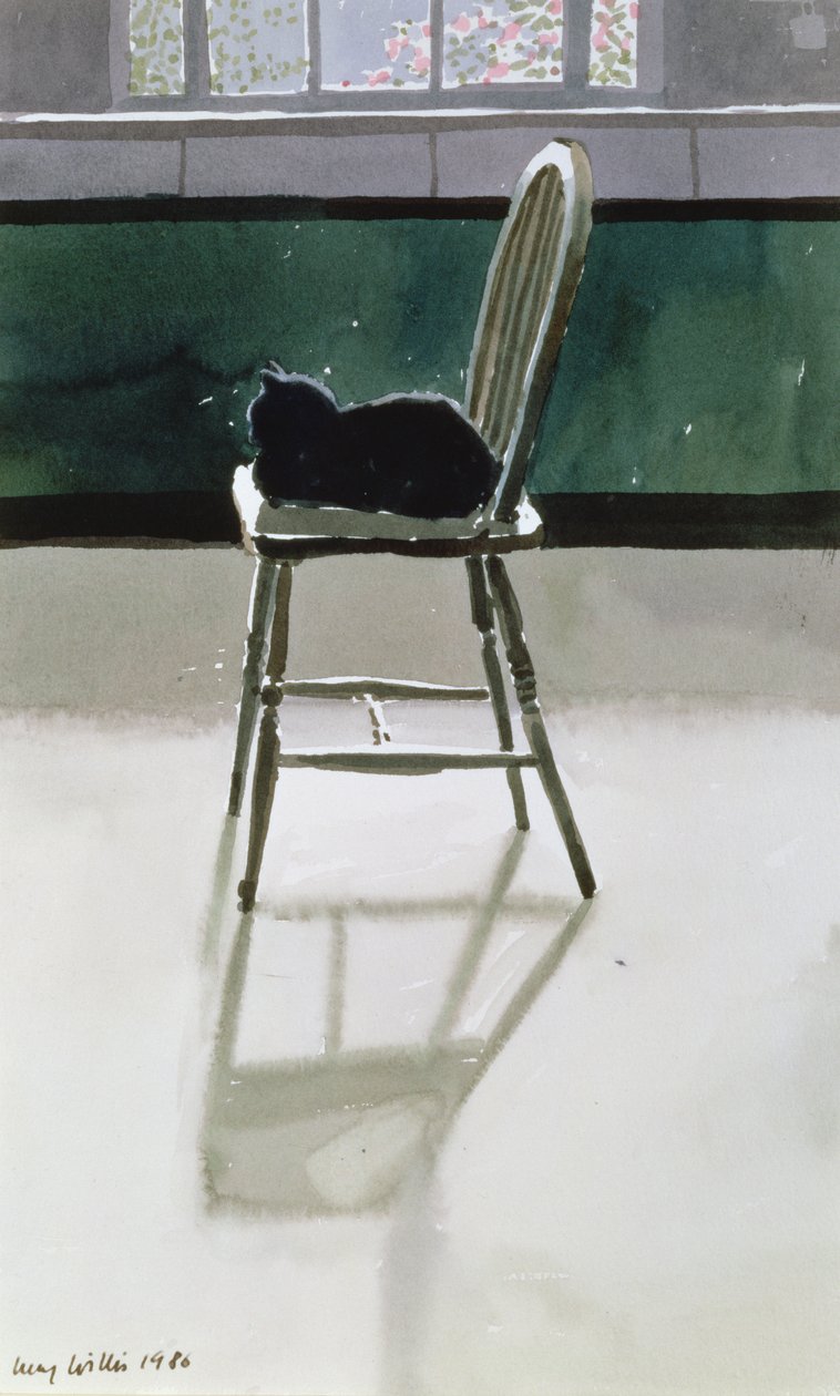 Gato em uma cadeira, 1986 de Lucy Willis