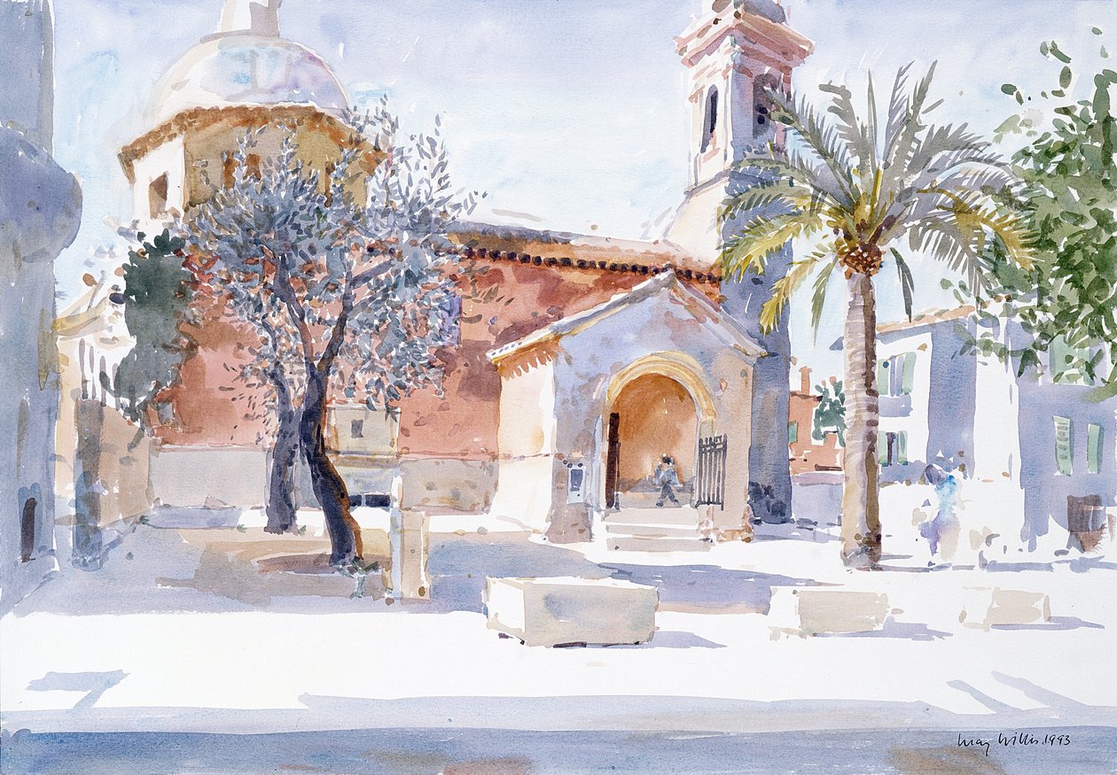 Igreja provençal, 1993 (wc no papel) de Lucy Willis