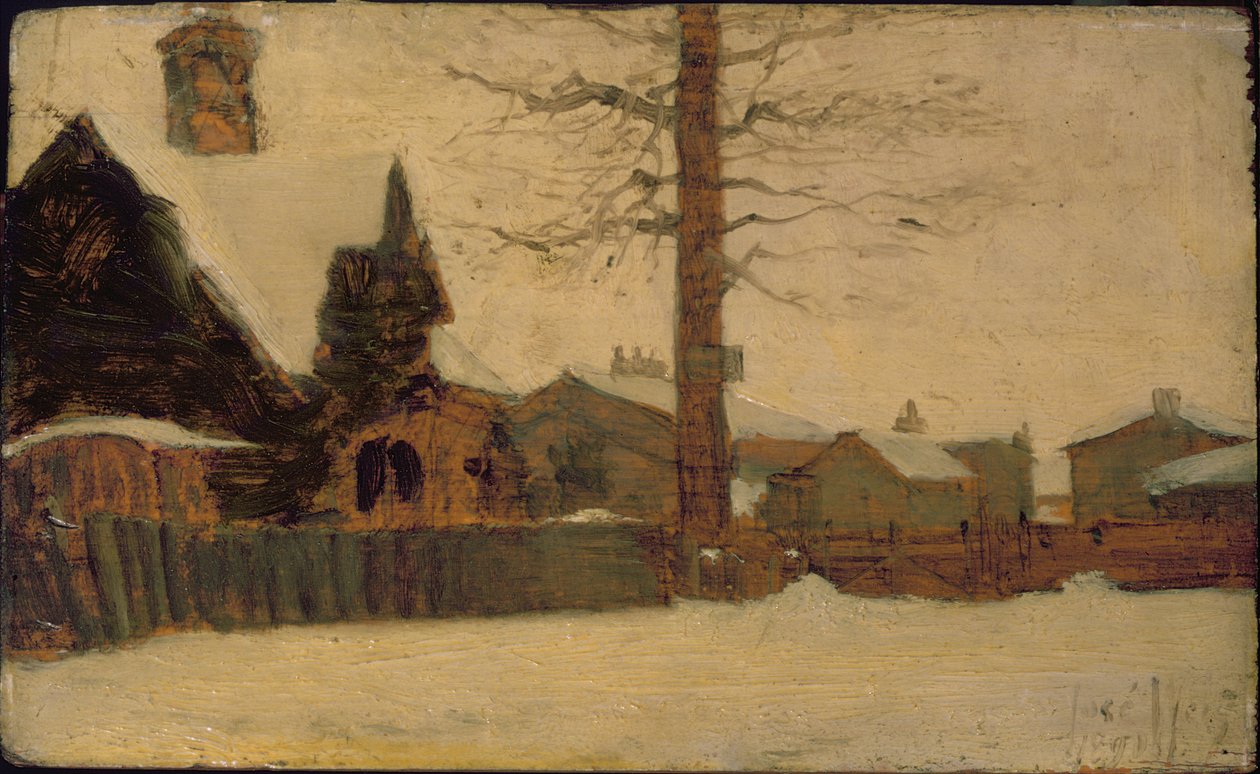 Uma cena de inverno de Ludwig Munthe