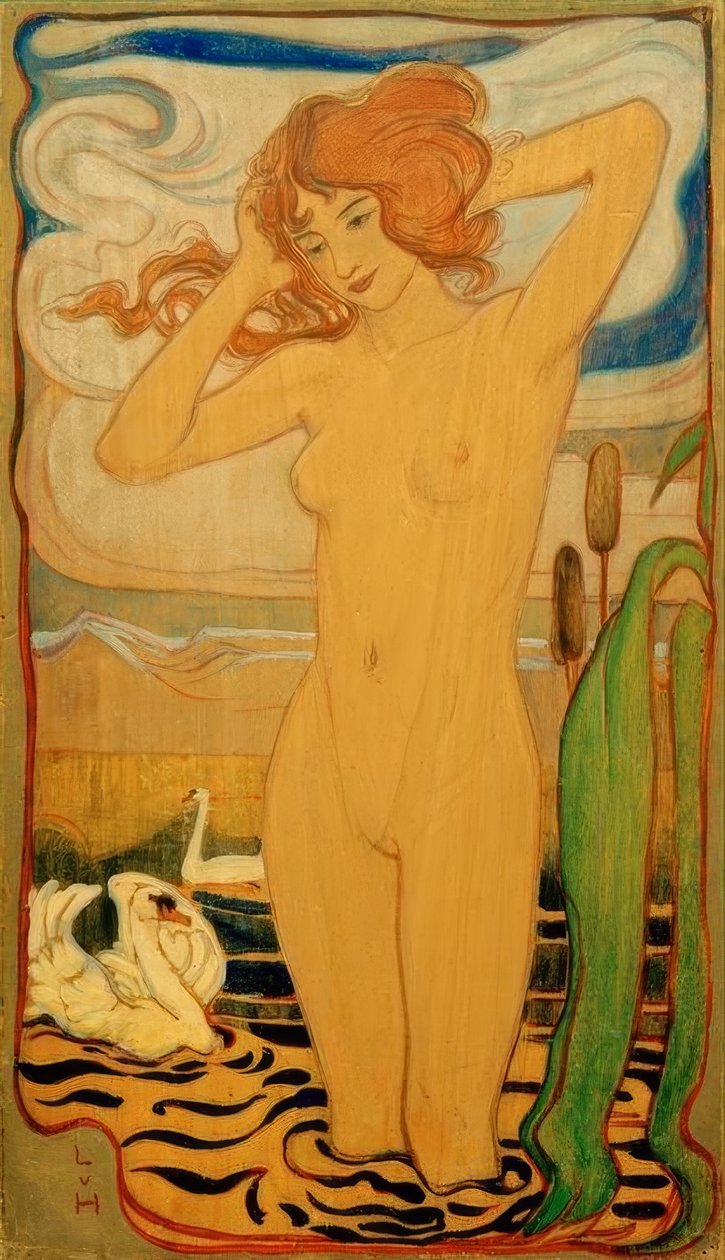 Menina banhista de Ludwig von Hofmann