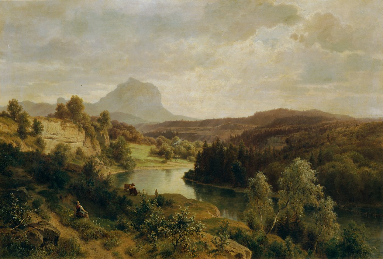 O Traun e o Traunstein de Ludwig Halauska