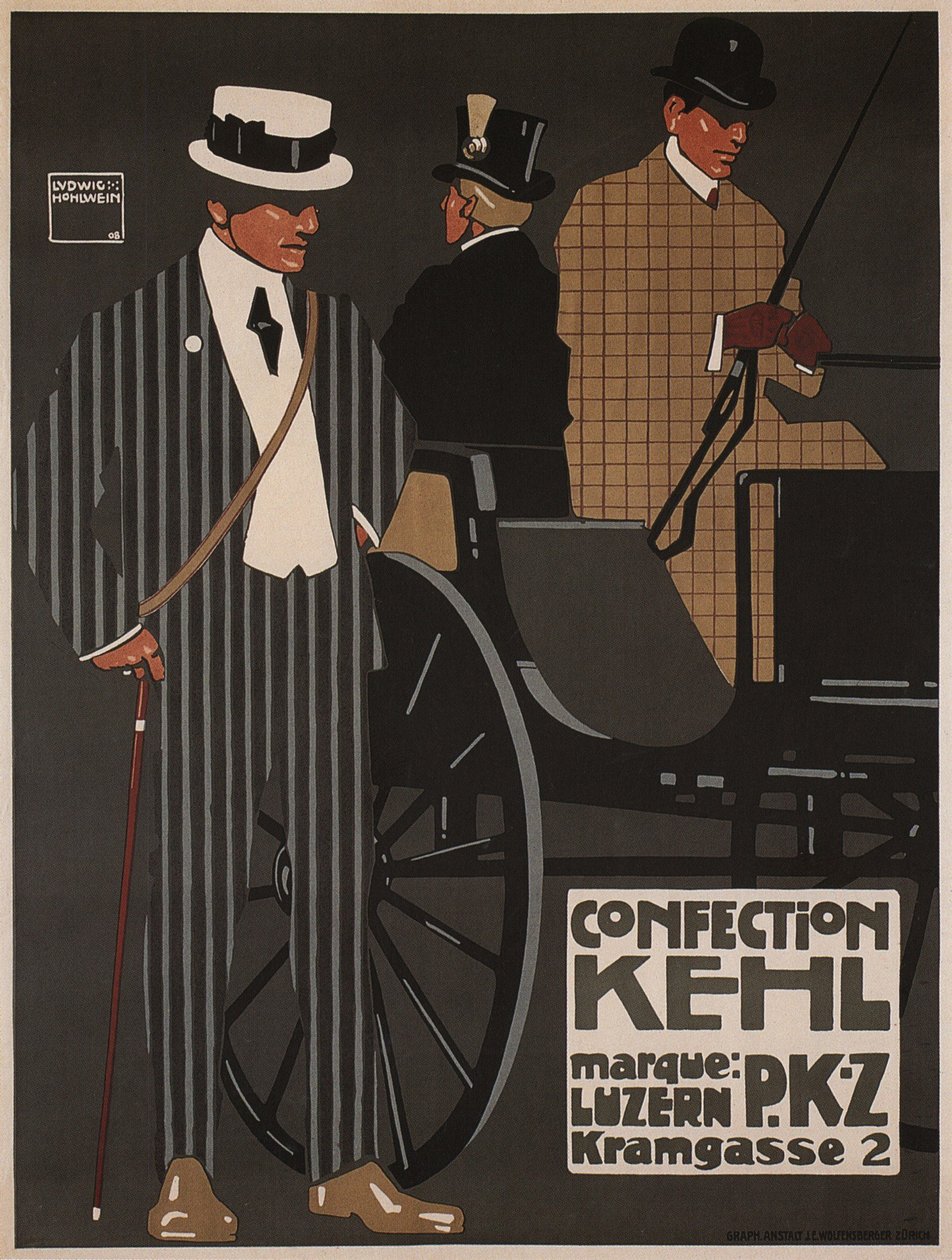 Kehl confecção, 1908 de Ludwig Hohlwein