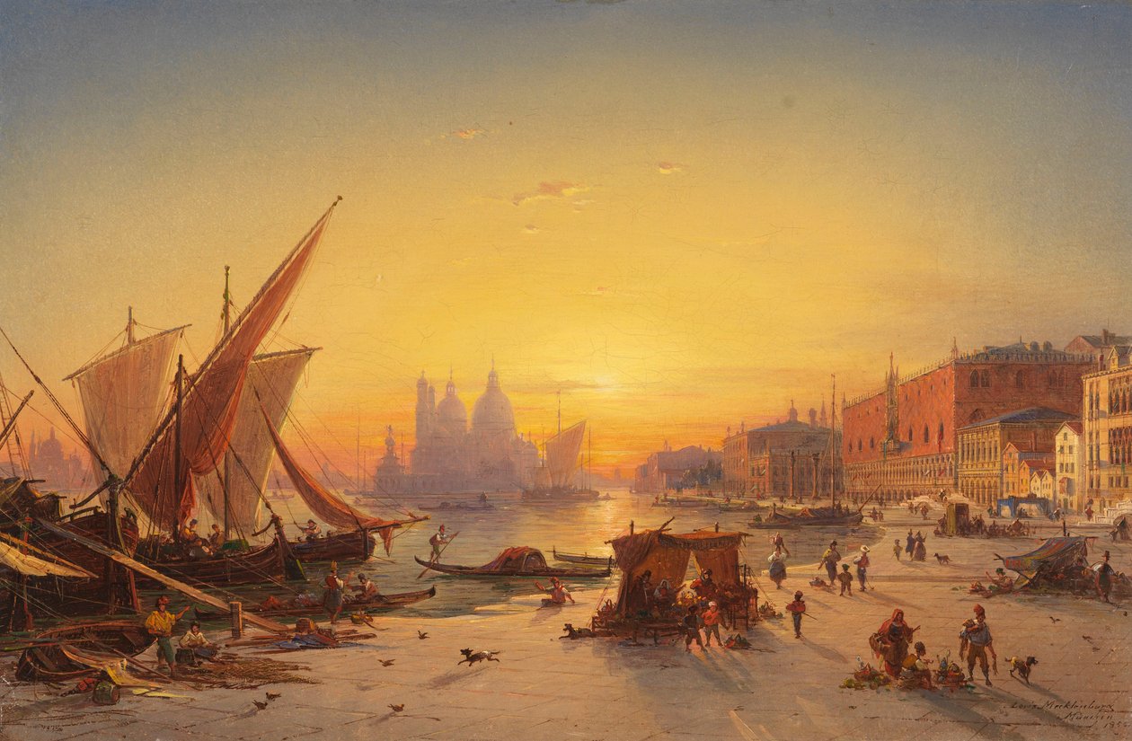 Veneza à luz da noite de Ludwig Mecklenburg