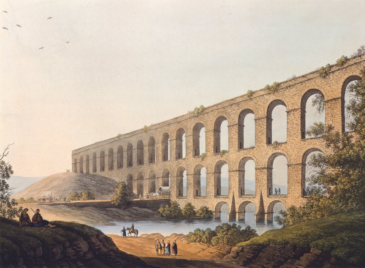Aqueduto perto de Belgrado por Luigi Mayer de Luigi Mayer