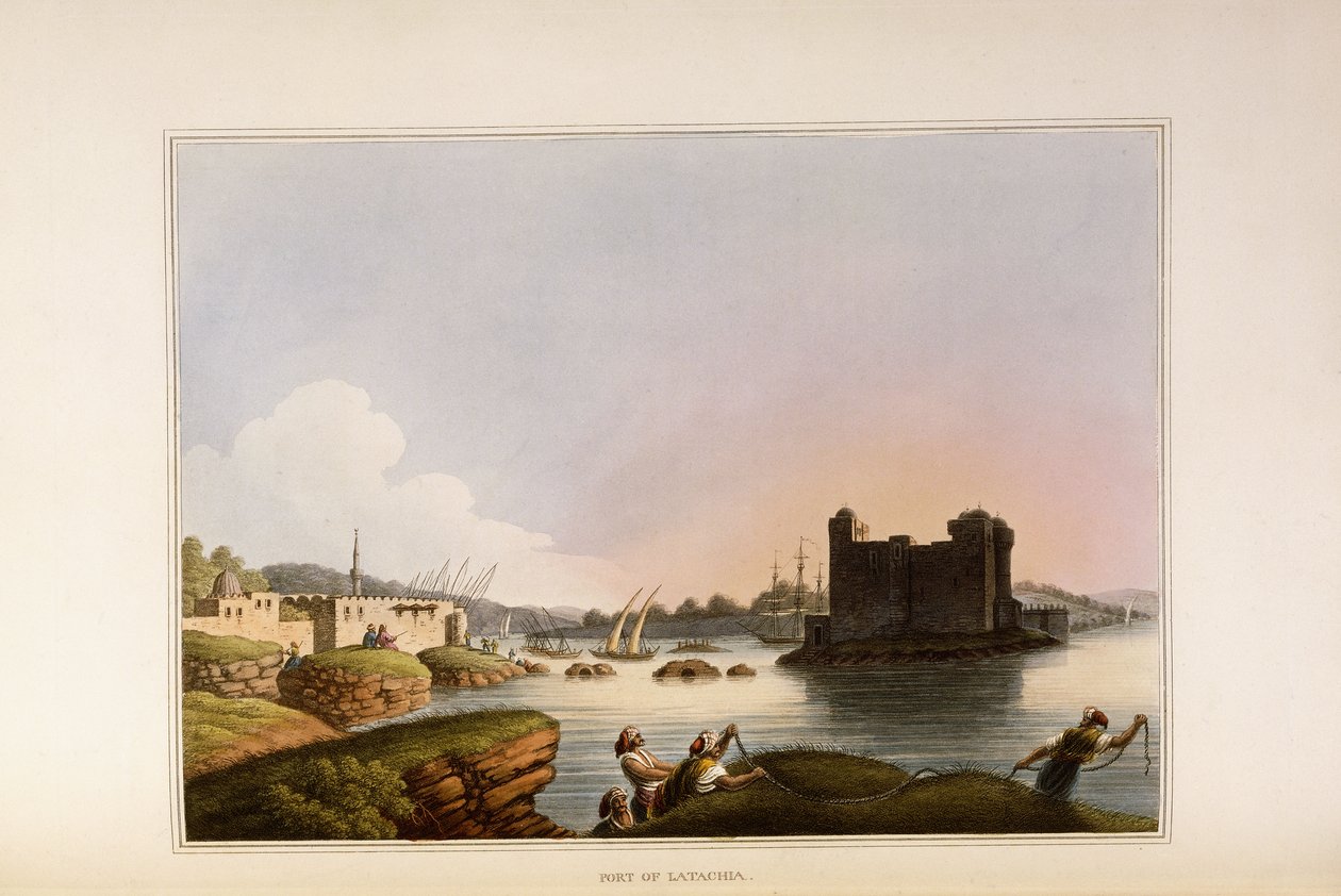 Porto de Latachia, 1810 de Luigi Mayer