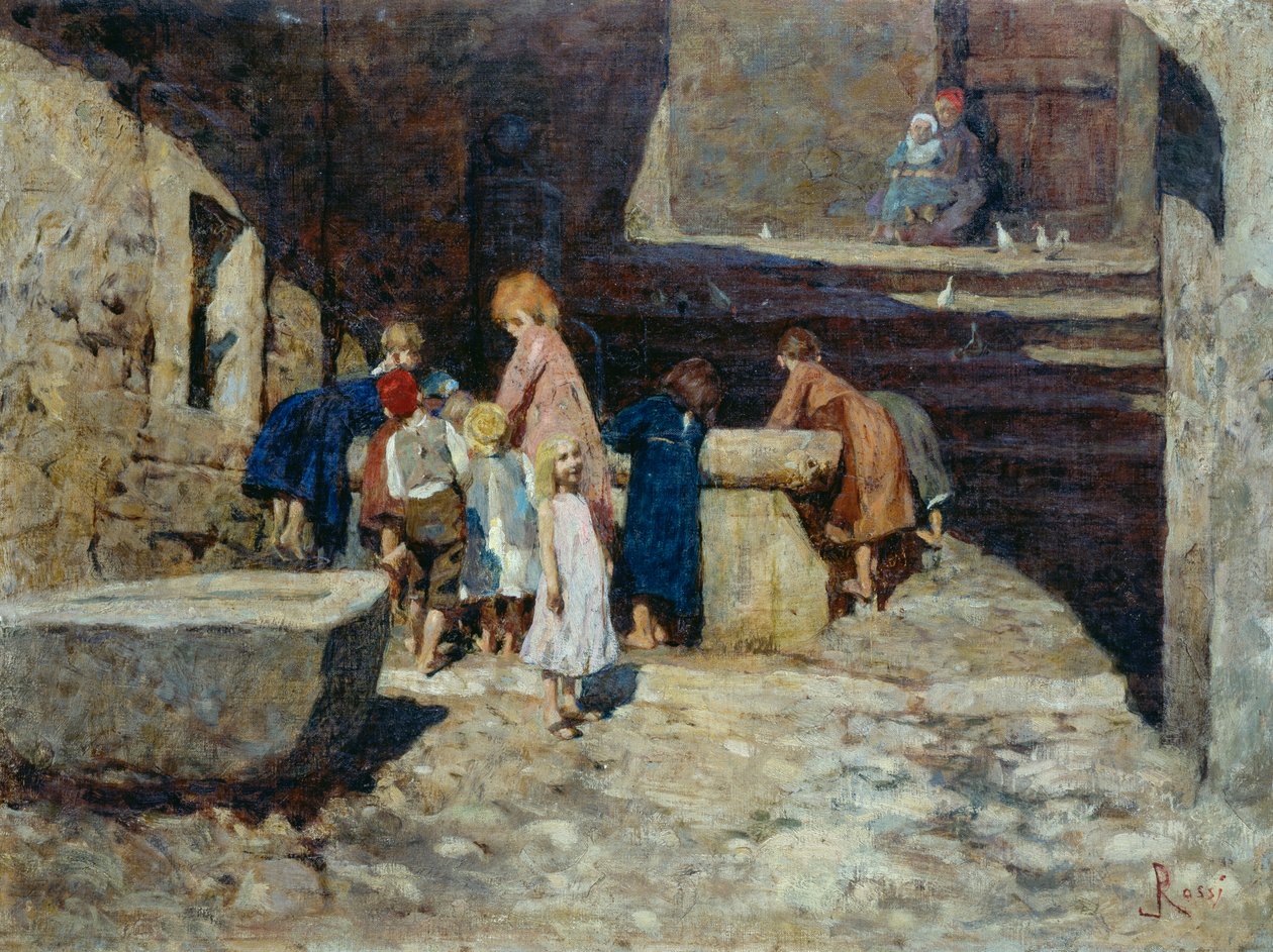 Crianças na fonte de Luigi Rossi