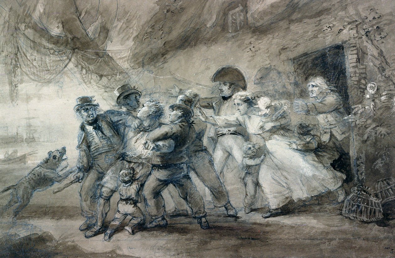 The Press-gang (desenho) de Luke Clennell