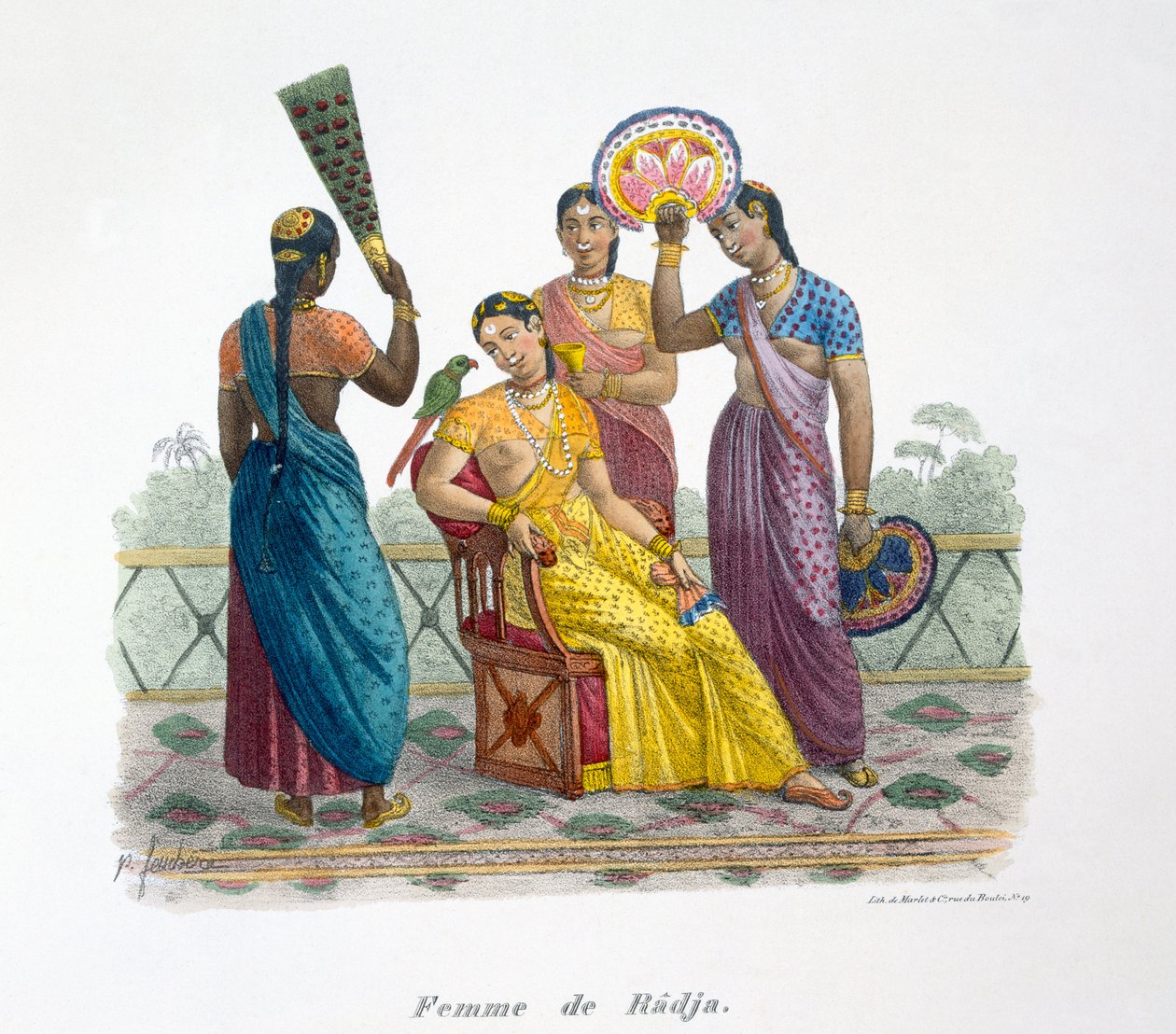 Esposa de um Rajah, 1827-35 de M.E. Burnouf
