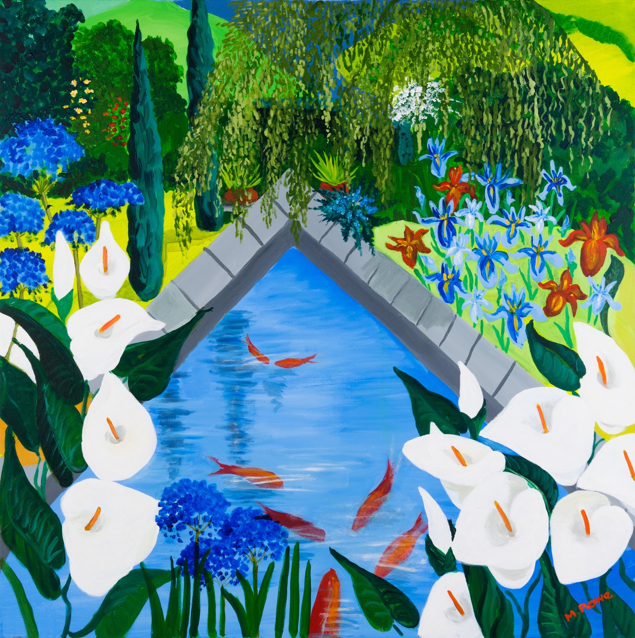 Arums pela lagoa, 2013 de Maggie Rowe